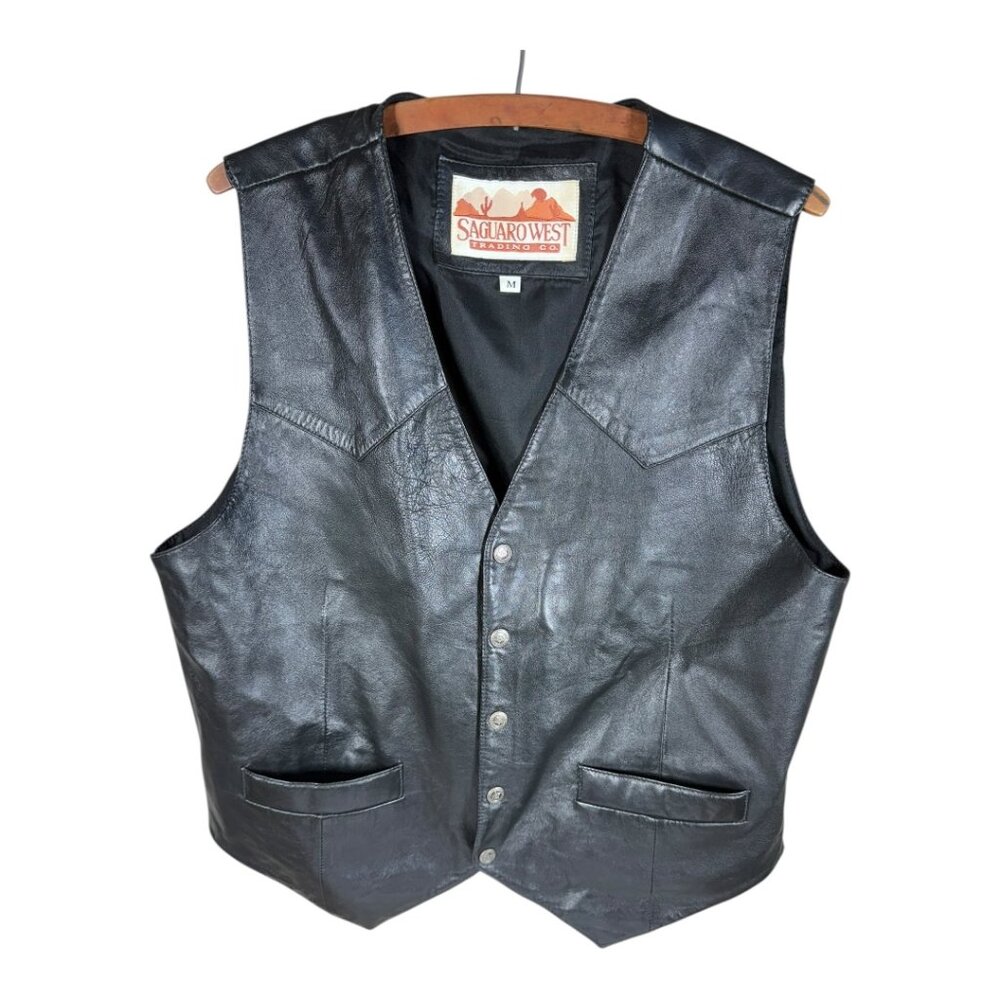 Leather Saguaro West Vest